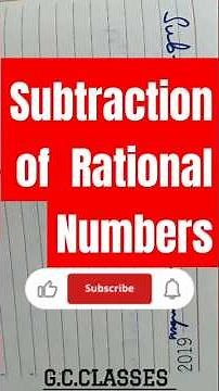 Subtraction of Rational Numbers for Class 6,7,8,9 #rationalnumbers #subtraction #maths #shorts