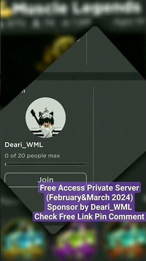 Free Private Server (Muscle Legends Roblox)