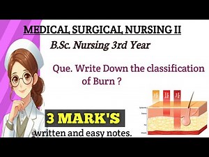 Classification of Burn ! Medical Surgical Nursing ll ! B.Sc.& GNM ! MPMSU #explorepage #education