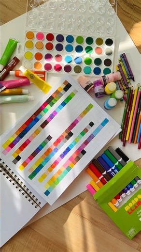 This is your sign to make a color key for all your art supplies 🎨✨ #colors #photography #ugc #art