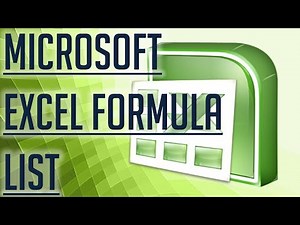 [Free Excel Tutorial] MICROSOFT EXCEL FORMULA LIST – Full HD