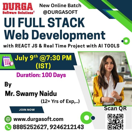 UI FULL STACK Web Development with REACT JS Online Training @ DURGASOFT #durgasoftware #durgasoft