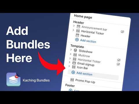 Add Kaching Bundles Widget to the Featured Product Section