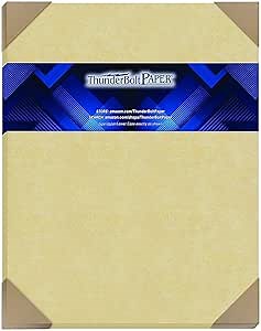 25 Gold Parchment 65lb Cover Weight Paper - 11" X 14" (11X14 Inches) Scrapbook|Picture-Frame Size - Printable Cardstock Colored Sheets Old Parchment Semblance