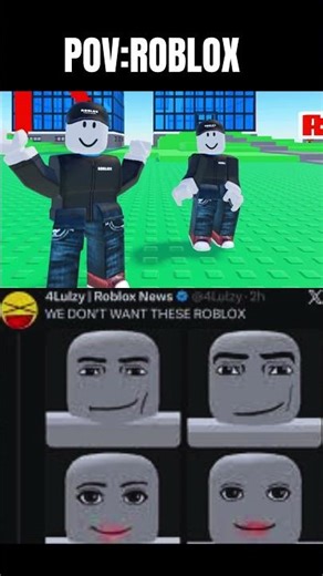 POV ROBLOX WHEN THEY GET RID OF CLASSIC FACES💀✌