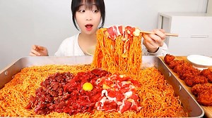 91K views · 3K reactions | Yuk sashimi + Bibim-myeon Yuk-myun? | Tzuyang 쯔양 | Facebook