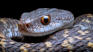 A Close-up View of a Snake S Head on a Black Background, Great for Use in Designs and Illustrations about Snakes or Stock Video - Video of head, reptile: 378059355