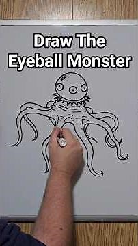 how to draw the eyeball monster from Alien Earth