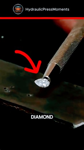 Diamond Vs Hydraulic Press — Hammer Didn’t Stand a Chance 💎💥