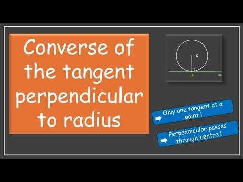 Converse of tangent-radius theorem |Tangents and Secants to a Circle |TG G10 | Math | Khan Academy