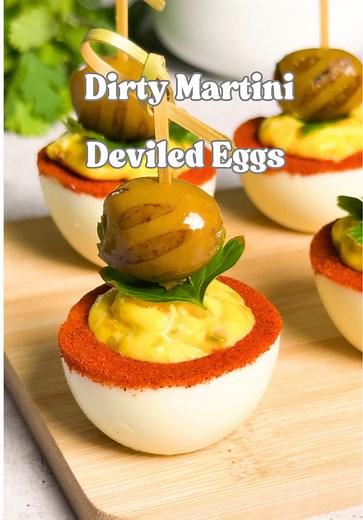 Delicious Dirty Martini Deviled Eggs Recipe