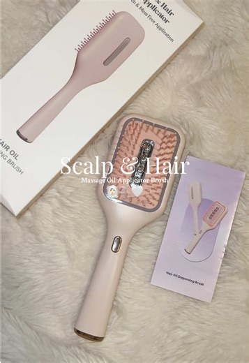 Literally the prettiest brush 💕 this is perfect for hair oiling ✨ #HairBrush #HairOiling #HairCareRoutine #TikTokShopHolidayHaul #TikTokShopJumpstartSale