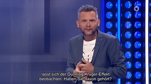 Menschen erkennen! Heute: Dunning-Kruger-Effekt Eigene Kompetenz überschätzen. Die anderer unterschätzen. Tobias Mann Das große Kleinkunstfestival 2022 (1) ARD 20.01.2023 Website https://www.ardmediathek.de/video/Y3JpZDovL2Rhc2Vyc3RlLmRlL2NvbWVkeVNhdGlyZS83ZjNhOTIwNi1jMjFjLTRmNGYtODgwNy01YTBjOTAyZjdkN2I #DunningKrugerEffekt #TobiasMann #Kleinkunst #Satire | Fjieldsgröhn