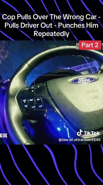 Cop Pulls Over The Wrong Car - Pulls Driver Out - Punches Him Repeatedly #cops #police #copsoftiktok #policeofficer #unlawful #lawsuit #trafficstop #usa