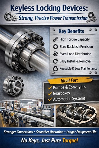 🔧⚙️ Keyless Locking Devices: Strong, Precise, Reliable Power Transmission ⚙️🔧When it comes to secure shaft-to-hub connections, keyless locking devices are a go-to solution for modern mechanical… | John Leahy Industrial Parts Niagara Inc
