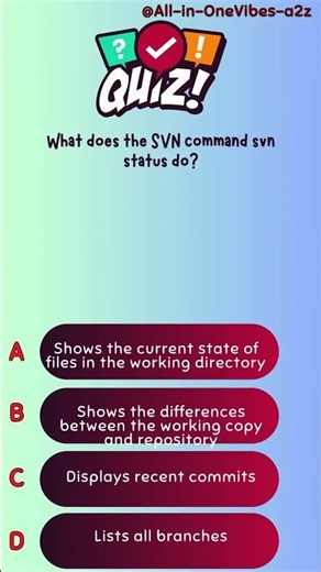 What does the SVN command svn status do?