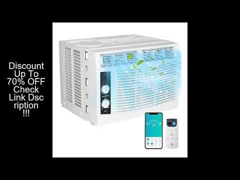 5000 BTU Window AC Unit with Remote - Cools Rooms 150 Sq.Ft, Low-Noise & Energy Saver Air Conditione