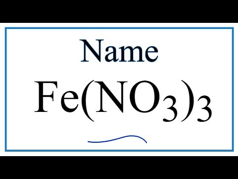 How to Write the Name for Fe(NO3)3