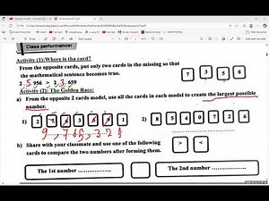 1) Math prim 4 ,Evaluations Week 1