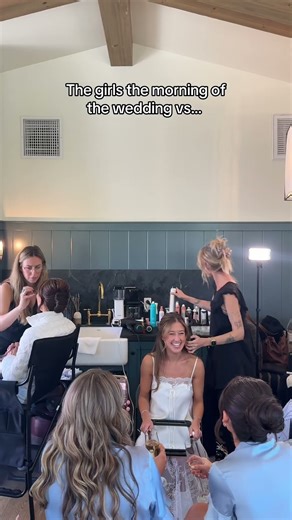 The guys will never know all that the girls go through in the morning 😅 Garrick Browne #wedding