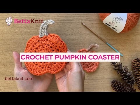 Crochet Pumpkin Coasters | Easy Step-by-Step Tutorial + Chart