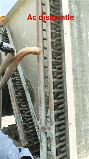 Hvac chiller unit condensor coil replace🪛🔧#airconditioner