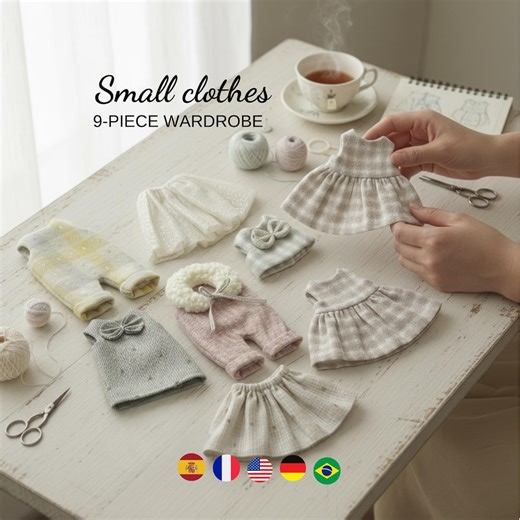 Clothes for Doll Sewing Pattern, Small Clothes Sewing Pattern Dolls, Dress, Skirt, Mini Doll Clothes Sewing Patten - Etsy Canada