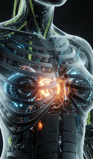 Inside a Cyborg: The Future of Anatomy 🦾⚡ #Shorts #future #futurism