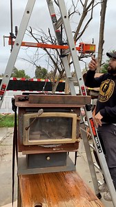 How to save your back when unloading 300 Lbs objects, Using the Supco Attic Pro (Hand Crane) and the Little Giant (A-frame/extension/telescoping) ladder. | Oaks Woodworks & Builds