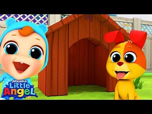 Bingo's New Dog House | Animal Learning Videos | Little Angel Kids Songs & Nursery Rhymes