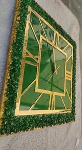 Beautiful Handmade resin marble clocks Customized any color any size WhatsApp 081423 65837 All India home delivery available https://shopps.in/product/emerald-stone-clock/ | Shopps.in