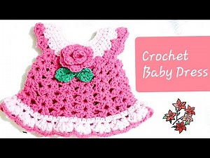 🌈Very Easy ♥️Crochet Newborn Baby Dress♥️/TheCrochetWorld
