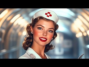 The Secrets Behind This Nostalgic Nurses - 1950s Retro Future World - AI Short Film