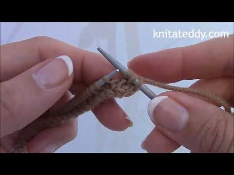 Tutorial 5 m1 stitch Knit a Teddy Dog, Body Row 3
