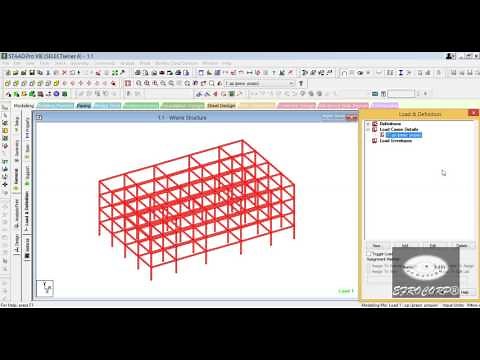 STAAD Pro asignando carga Peso Propio (columnas y vigas)