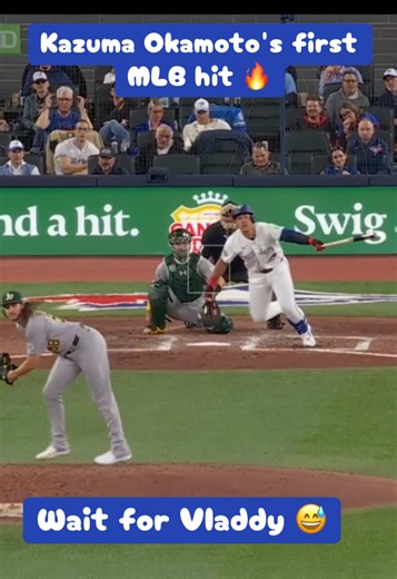 Kazuma Okamoto's First MLB Hit vs. Blue Jays