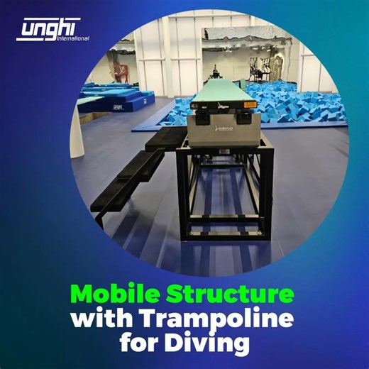 This structure is ideal to use a trampoline in both pool and dryland...
