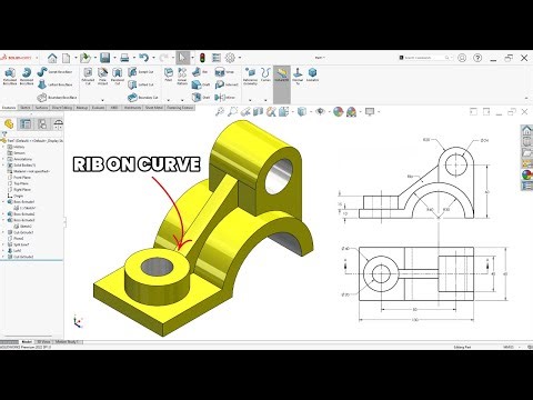 SolidWorks Tips: Rib Feature on Cylinder Made Simple