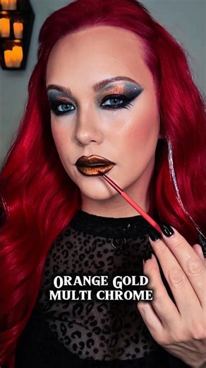 The Perfect Multichrome Gothic Lip & Eye Look 🖤✨ #makeup
