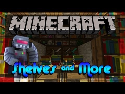 Minecraft: True Shelves Mod, Desk, Weapon Racks, Armor Stands & More! BiblioCraft