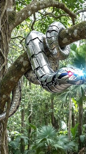 🐍➡️🤖 Python Transforms Into Robot | Epic Reptile Morphing Shorts ✨