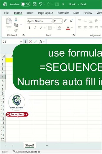 Stop typing 1,2,3… Use SEQUENCE in Excel. #ExcelTips#LearnExcel#OfficeHacks#ExcelTricks#new #explore