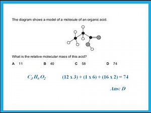 IGCSE Chemistry Molecular Mass calculation - Dr Hanaa Assil