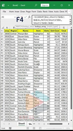 VLOOKUP Between Two Workbooks in Excel | Link Data Across Excel Files | Excel Shorts #exceltricks