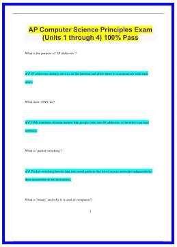 AP Computer Science Principles Exam Units 1 through 4 100 Pass2970 636x882