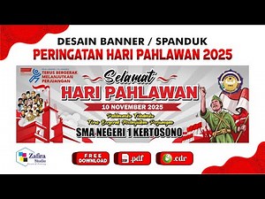 DESAIN SPANDUK / BANNER HARI PAHLAWAN 2025 (FREE CDR)