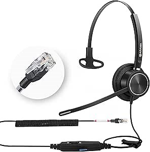 Arama Cisco Phone Headset with Microphone Noise Cancelling,RJ9 Telephone Headset Compatible with Cisco Office Landline Phones 6851 6945 7841 7861 7942 7945 7961 7962 7965 8811 8841