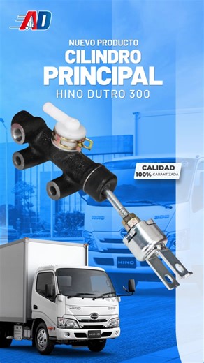 🚚🔧 Cilindro Principal de Embrague HINO DUTRO 300 Control total y respuesta precisa en cada cambio. Un repuesto clave para mantener el rendimiento y la suavidad del sistema de embrague de tu camión. ✅ Beneficios: • Compatible con HINO Dutro 300 • Accionamiento suave y eficiente del embrague • Fabricación en materiales de alta resistencia • Larga vida útil para trabajo pesado • Instalación directa, ajuste perfecto 📲 Contáctanos: 🌐 www.austrodiesel.com.ec 📞 WhatsApp: 593 99 609 2124 #AustroDie