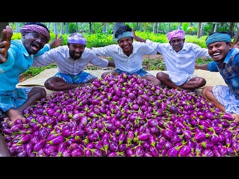 BRINJAL CURRY | Oil Brinjal Curry Recipe Cooking in Village | Eggplant Recipes | Vegetarian Recipes