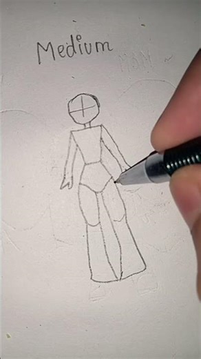 How to draw female body: Easy to Hard ✨#shorts